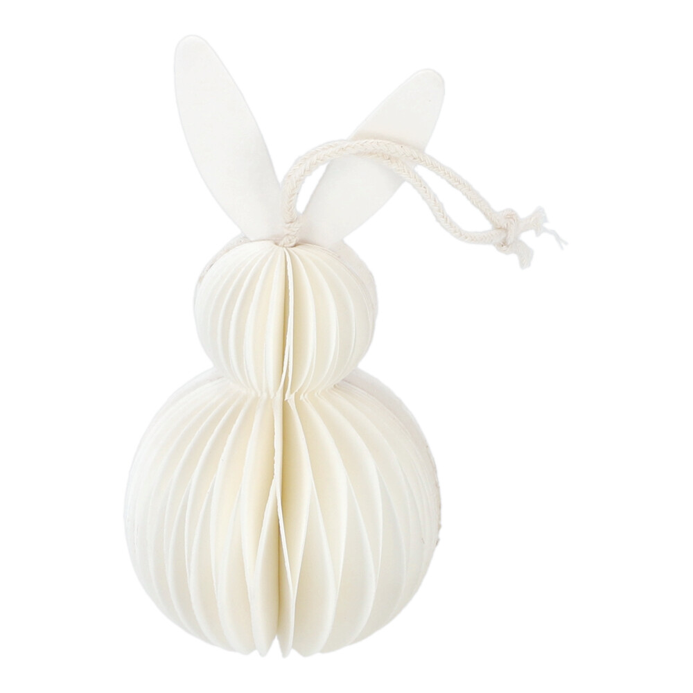 Osterhase aus Papier - Weiß, Größe: 5 x 10 cm