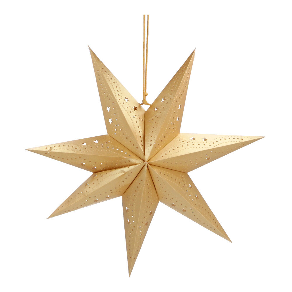 Deko-Stern 45 cm gold - Gelb, Größe: 65 x 65 cm