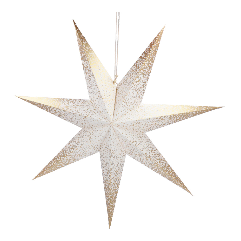 Deko-Stern 45 cm gold - Weiß, Größe: 45 x 45 cm