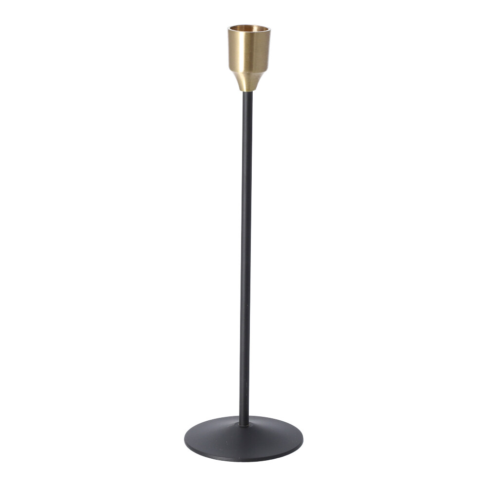Kerzenhalter für Stabkerze - Schwarz, Größe: 7,5 x 25,5 cm