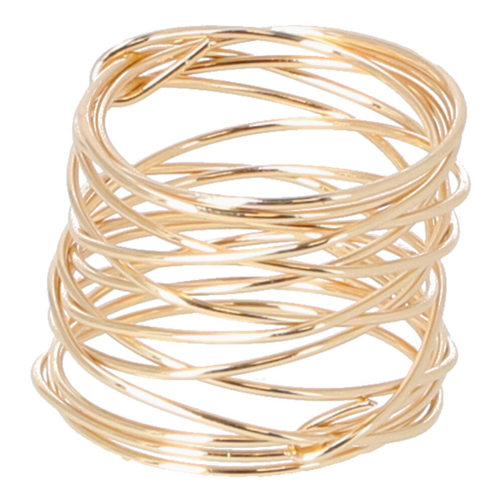 Serviettenring "Goldspirale" - Gelb, Größe: 38 x 38 cm