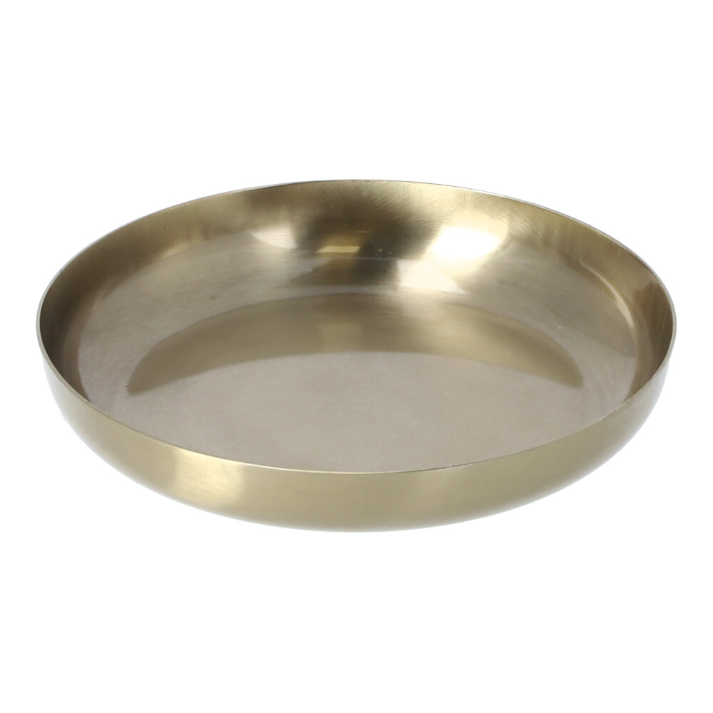 Metallschale, ca. 13 cm - Gelb, Rund: 13 x 13 cm