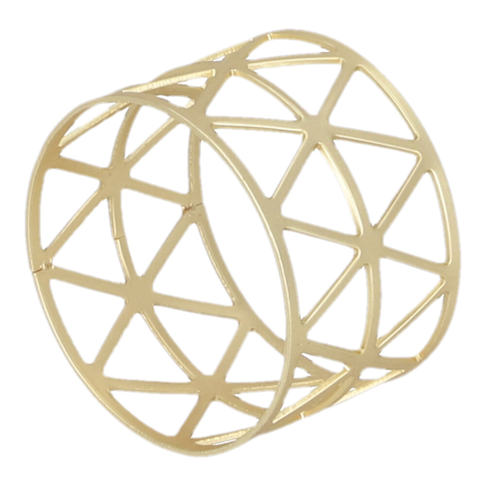 Serviettenring Dreiecke Gold - Gelb, Größe: 4,6 x 4,6 cm