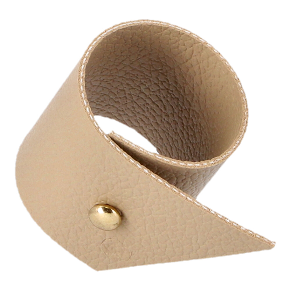 Serviettenring Kunstleder - DUNKEL SAND, Größe: 4 x 16 cm