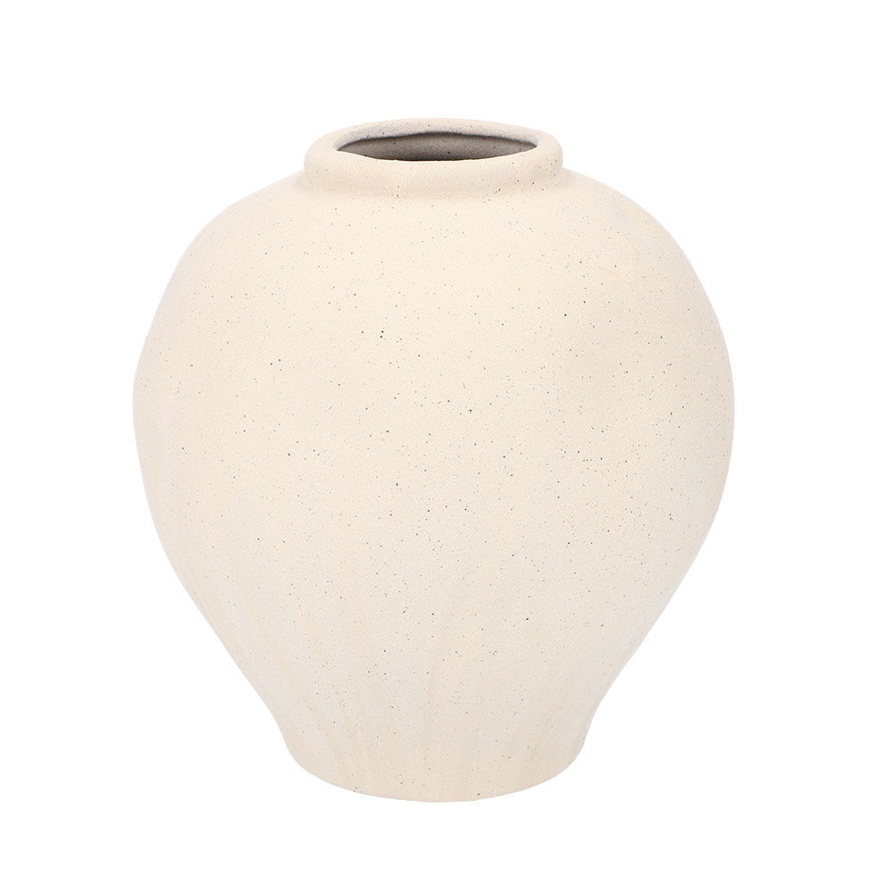 Vase in kugeliger Form - Dunkel Natur, Größe: 19,8 x 21 cm