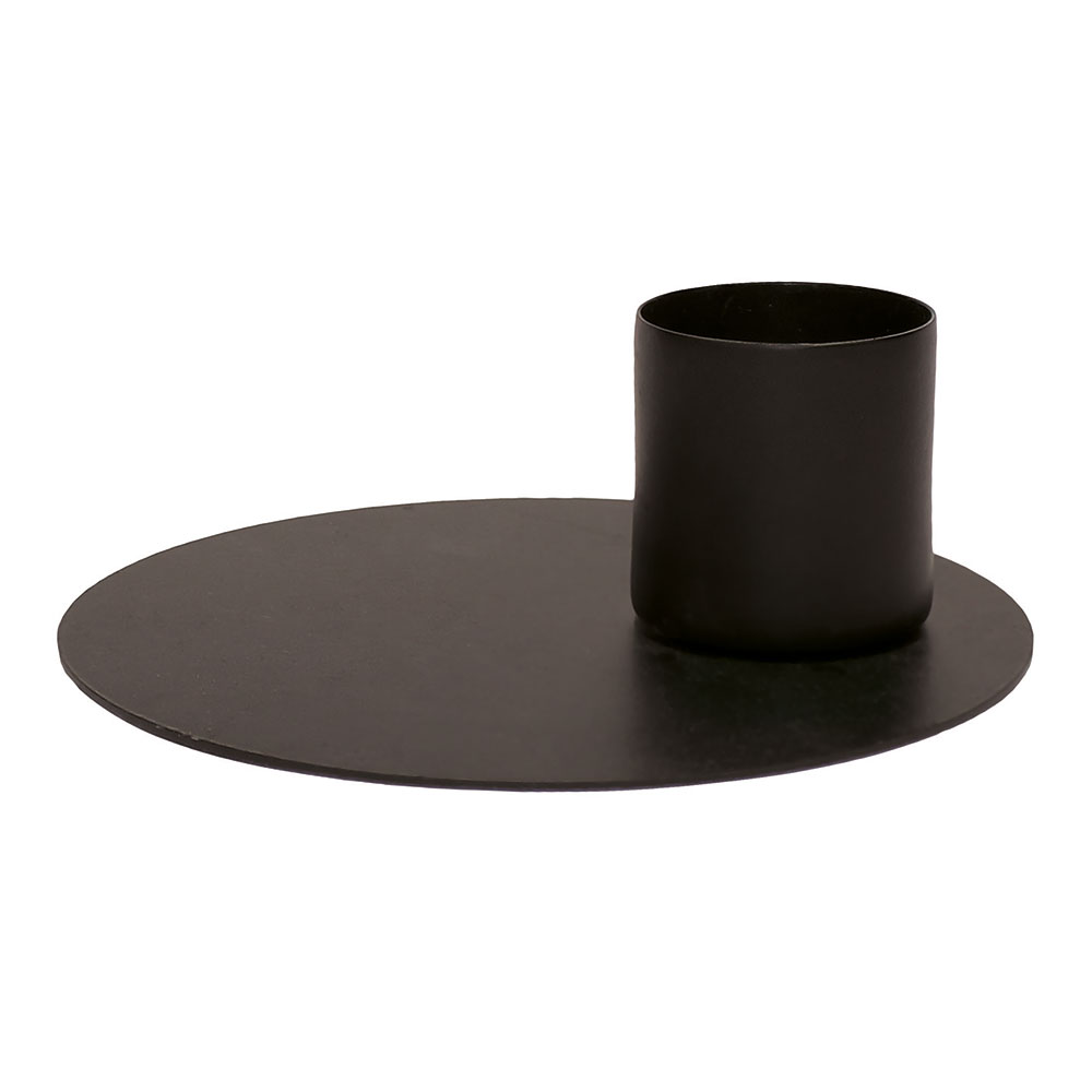 Stabkerzenhalter, 35mm Kerzen - Schwarz, Größe: 12,5 x 12,5 cm