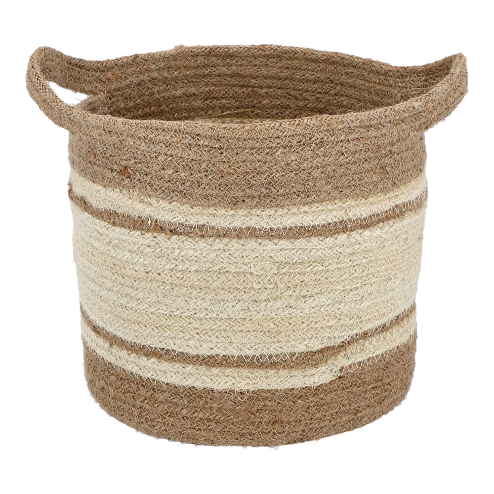 Korb Jute - Hell Beige, Rund: 20 x 20 cm
