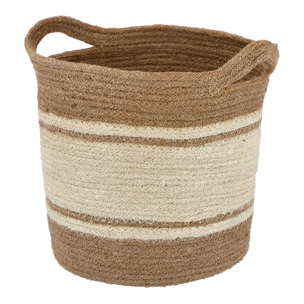 Korb Jute - Hell Beige, Rund: 30 x 30 cm
