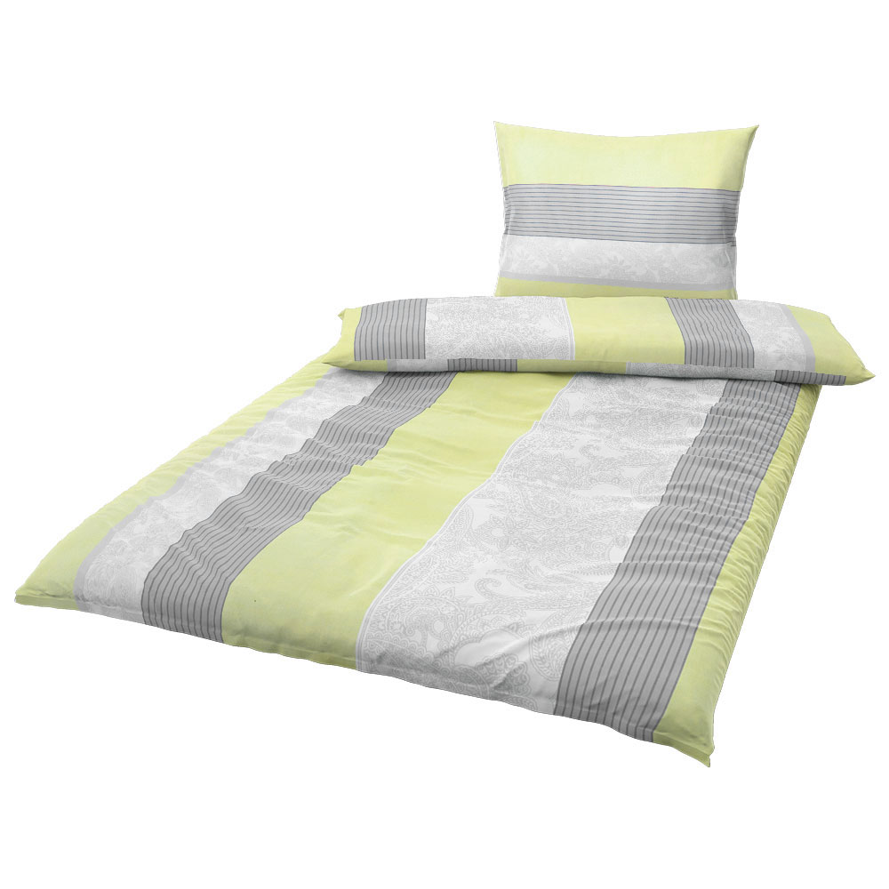 Satin Bettwäsche - Maigrün, Größe: 200 x 220 cm