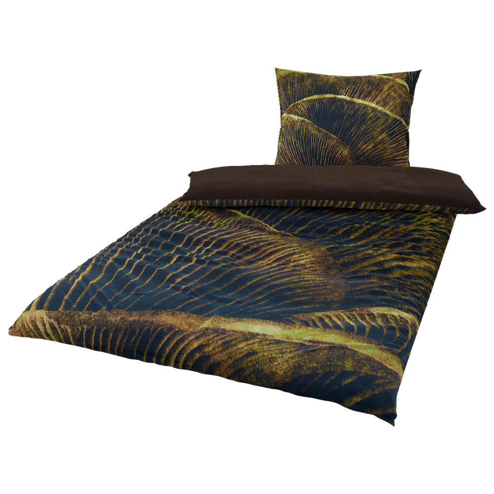 KAYORI BIO-Satin Bettwäsche - Blassbraun, Größe: 140 x 200 cm