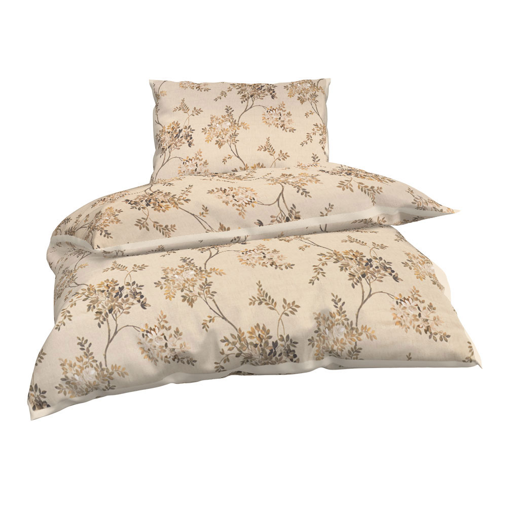 Satin Bettwäsche - Dunkel Beige, Größe: 200 x 220 cm
