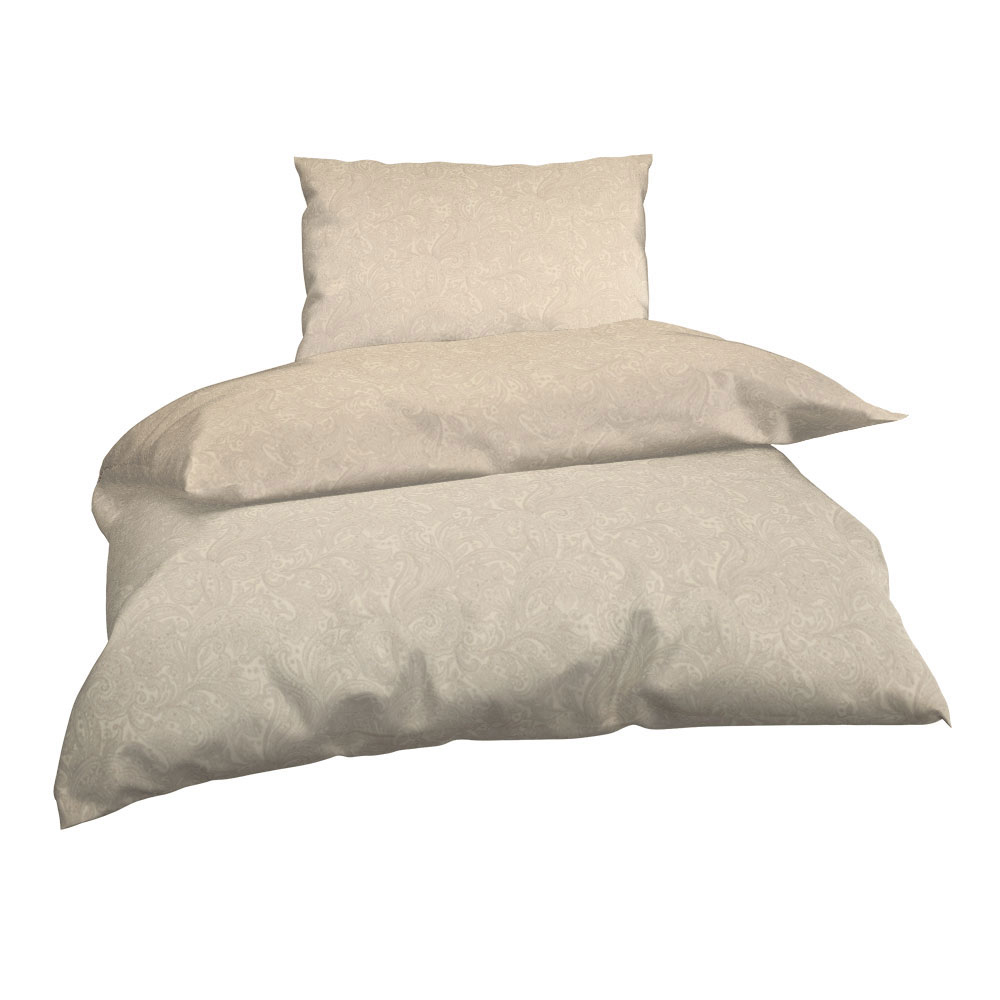 Satin Bettwäsche - DUNKEL SAND, Größe: 140 x 200 cm