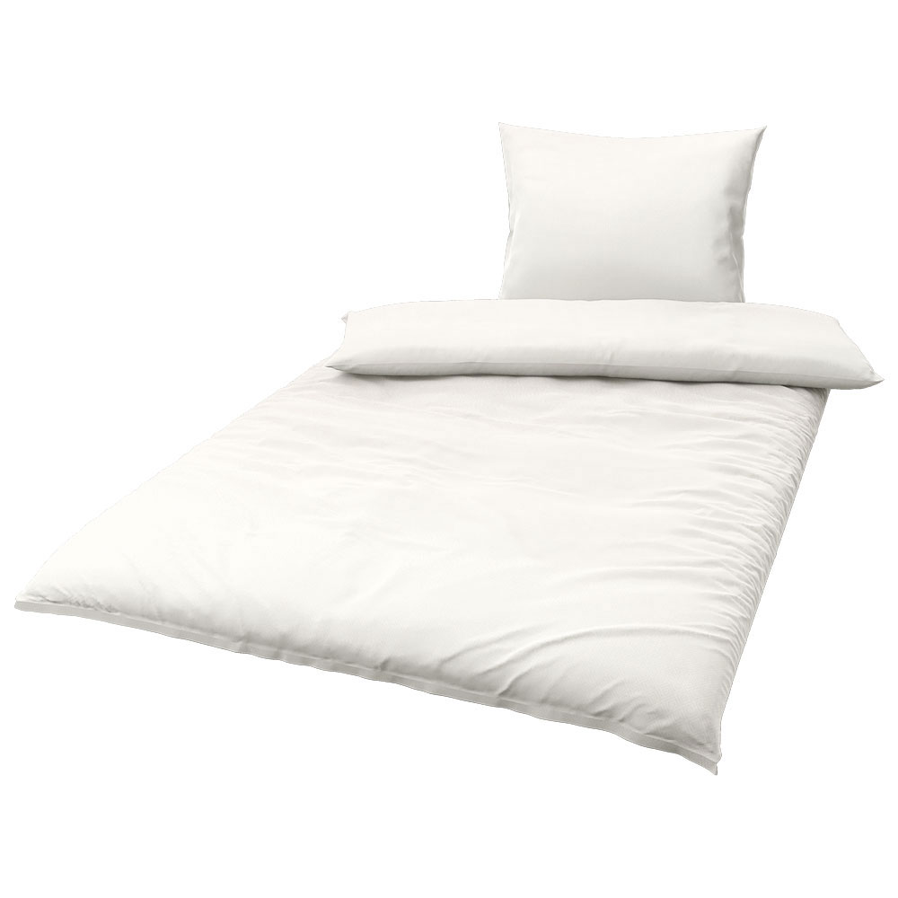Tencel Baumwoll-Bettwäsche - Weiß, Größe: 140 x 200 cm