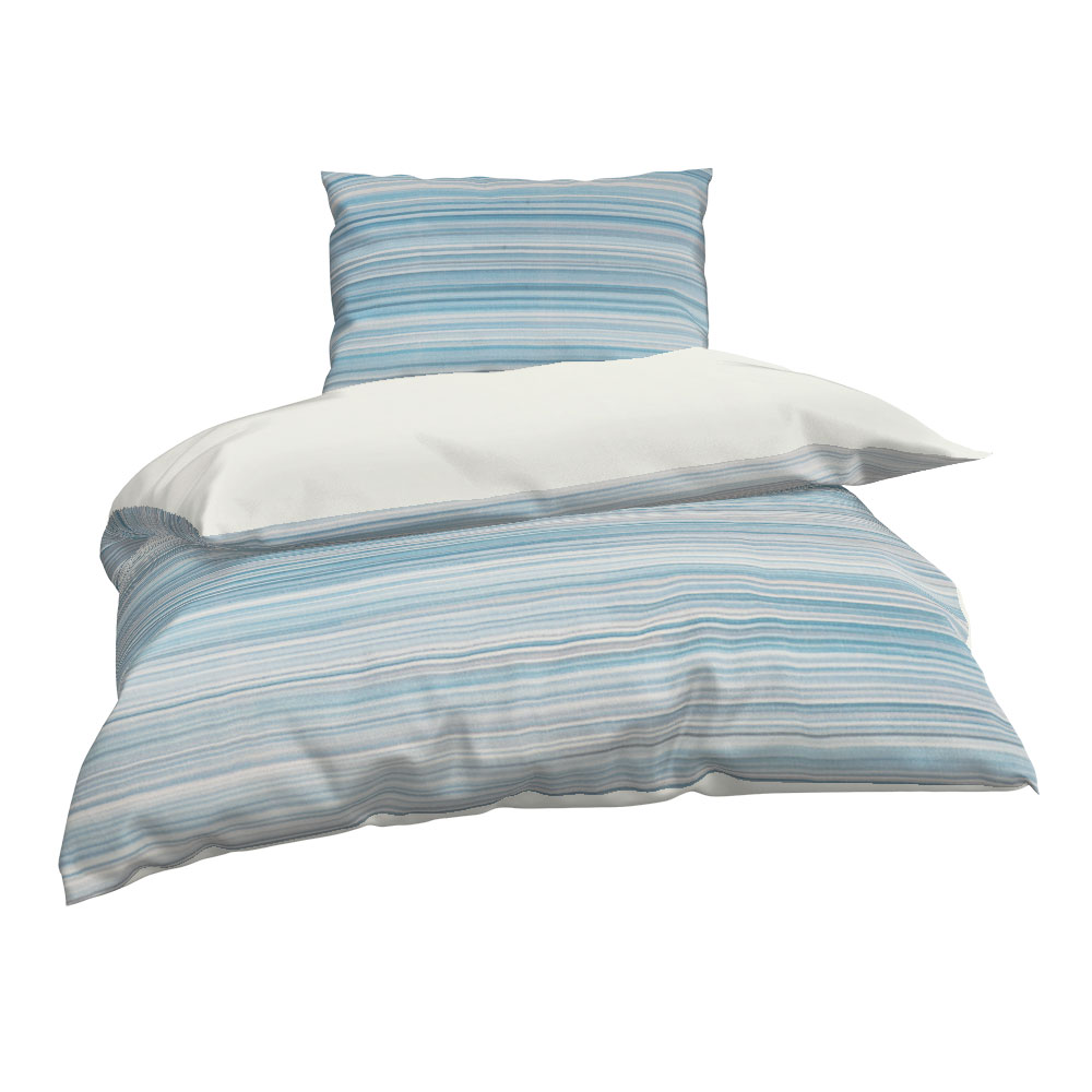 KAYORI BIO-Satin Bettwäsche - Grünblau, Größe: 140 x 200 cm