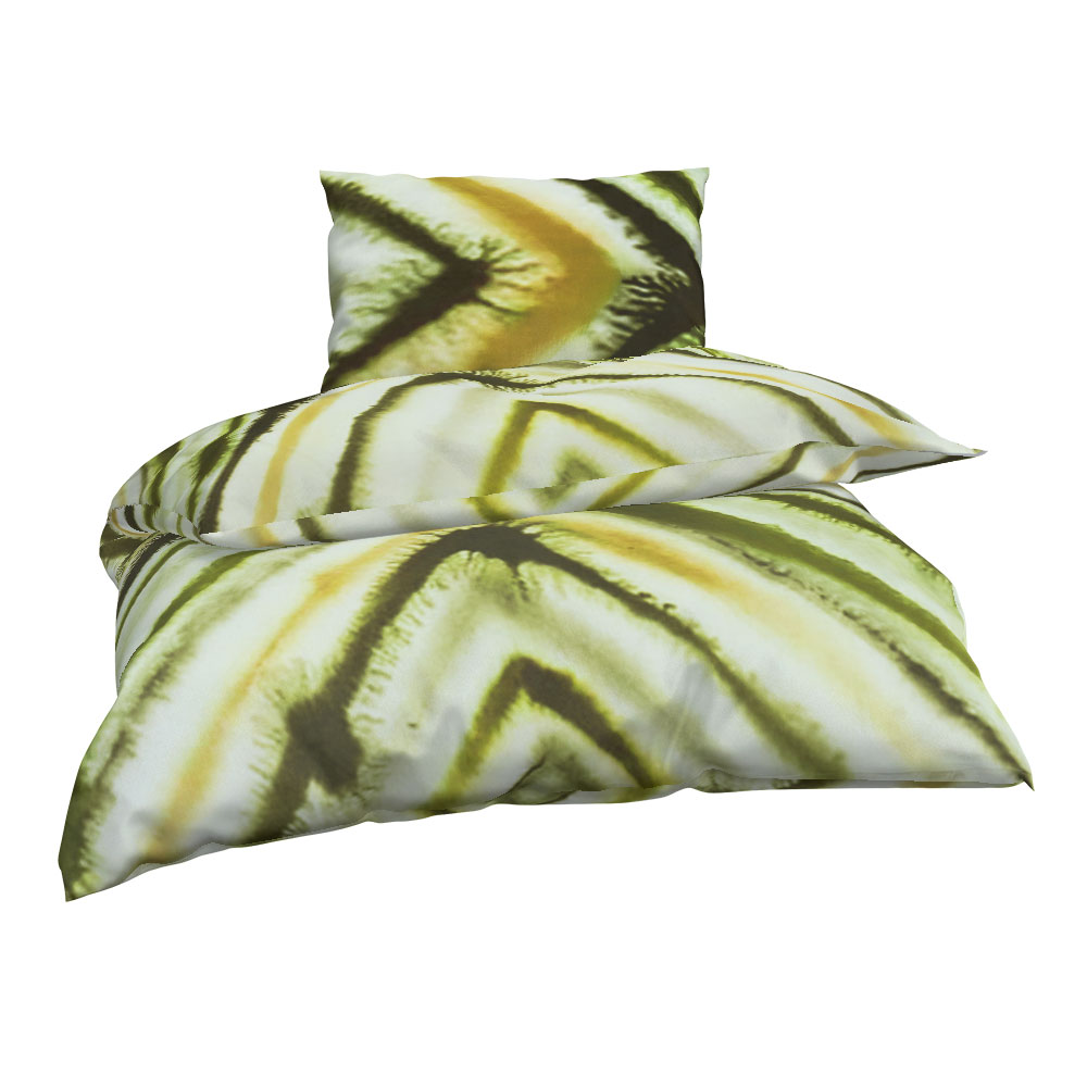 KAYORI BIO-Satin Bettwäsche - Resedagrün, Größe: 140 x 200 cm