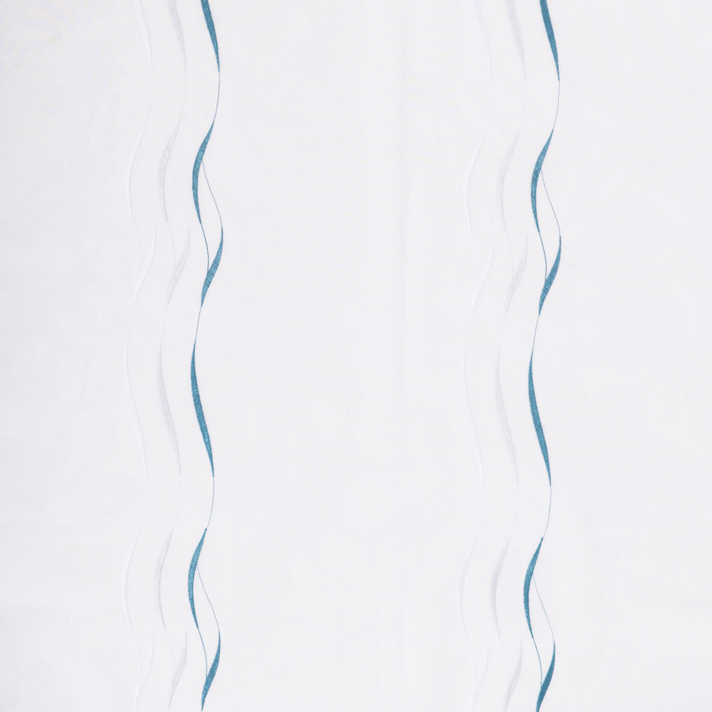 Store bestickt - Azur, Höhe: 300 cm