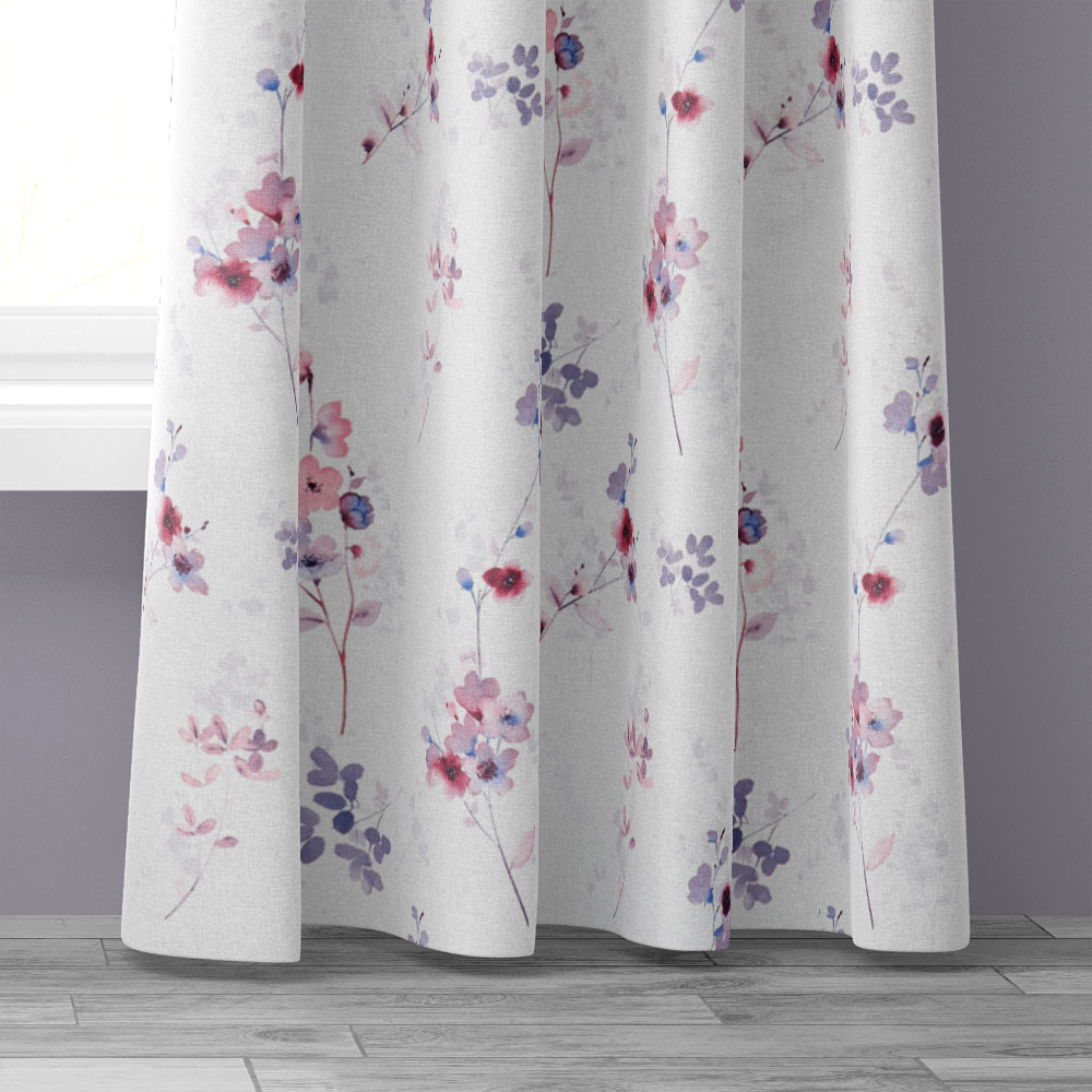Dekostoff bedruckt - Mittel Lila, Breite: 140 cm