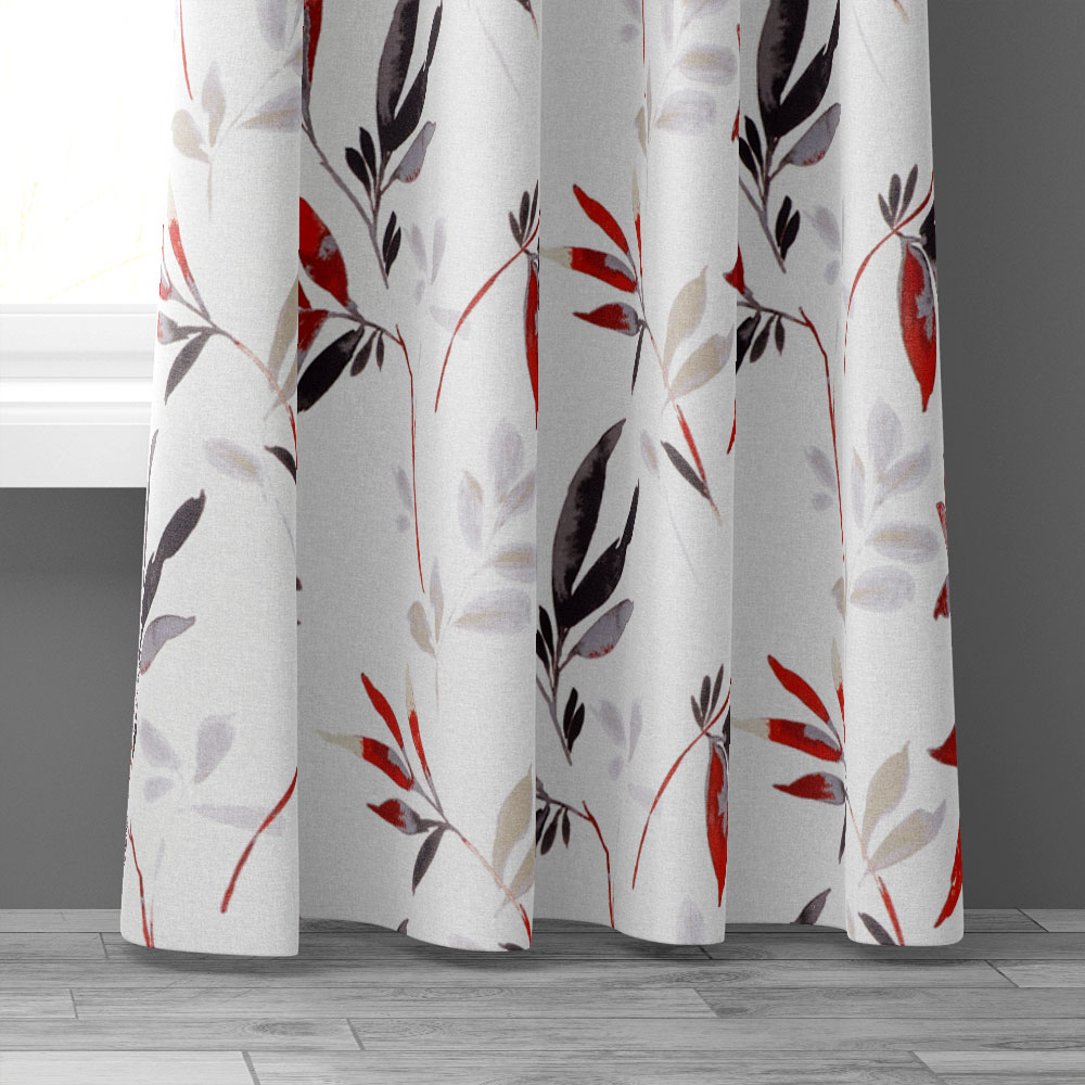Dekostoff bedruckt - Rot, Breite: 140 cm