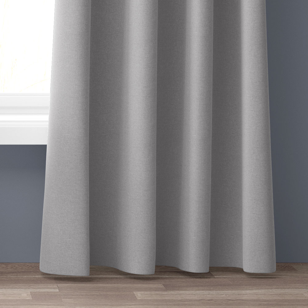 Dekostoff uni - Grau, Höhe: 275 cm