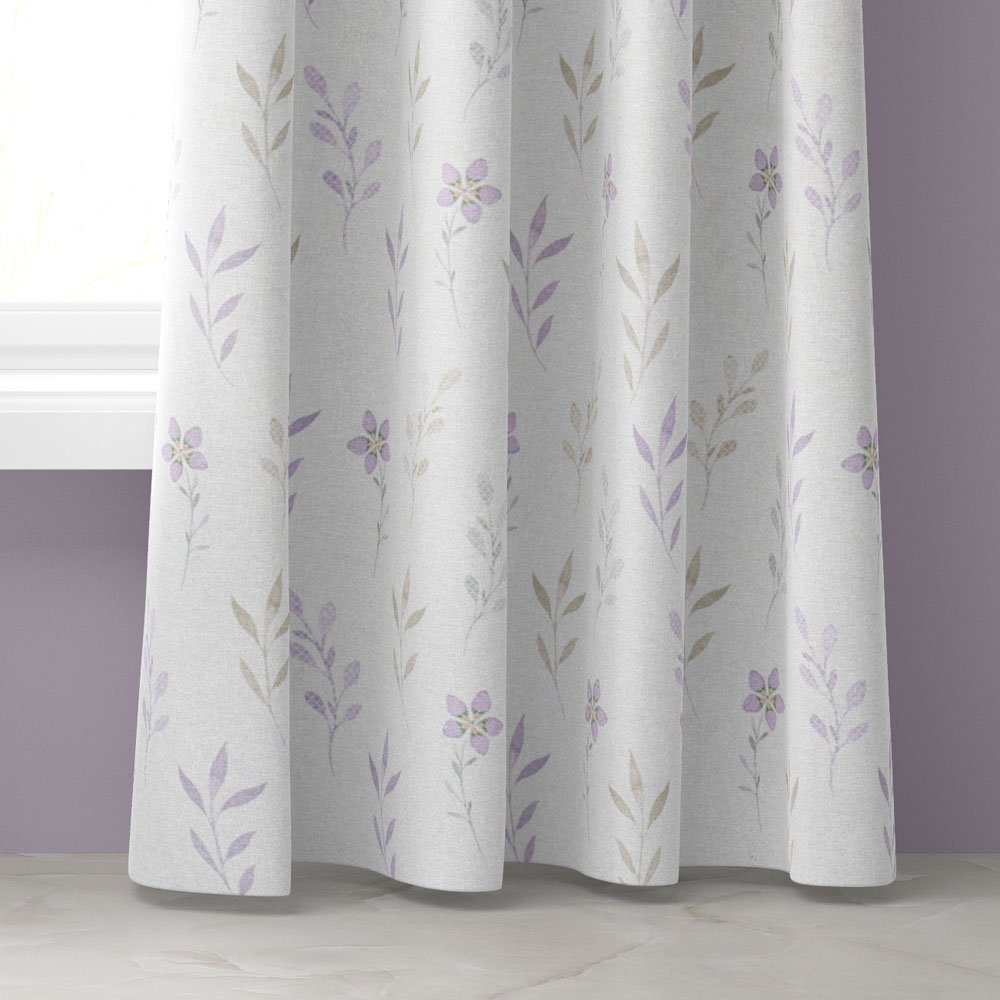 Dekostoff bedruckt - Lila, Breite: 160 cm