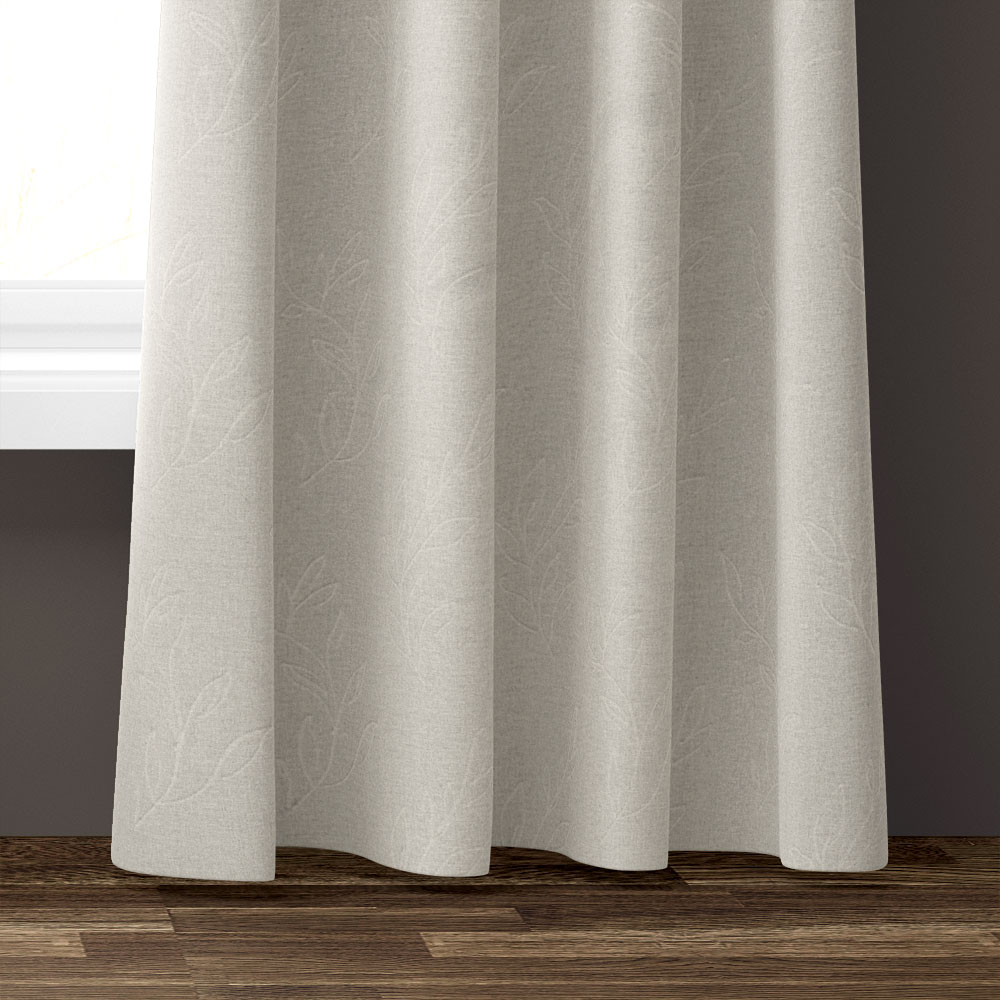 Dekostoff bestickt - Natur, Breite: 280 cm