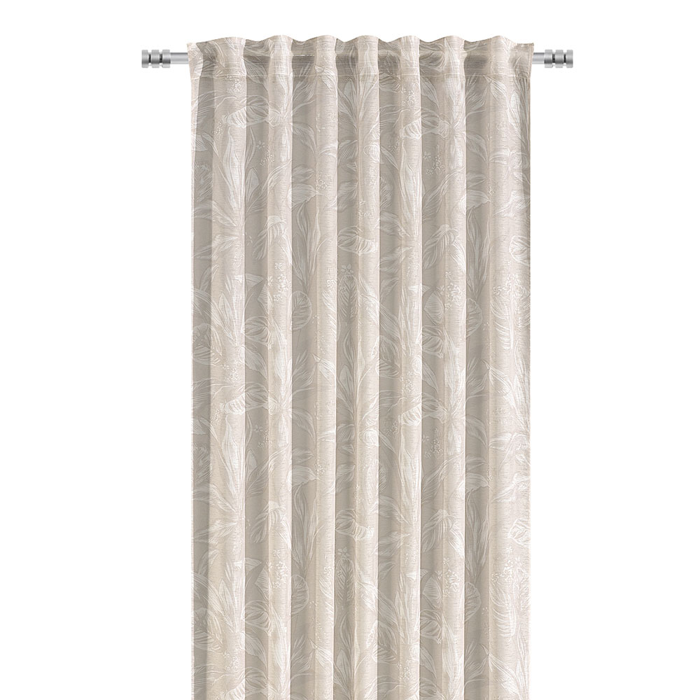Fertigvorhang m.Universalband - Sand, Größe: 140 x 255 cm