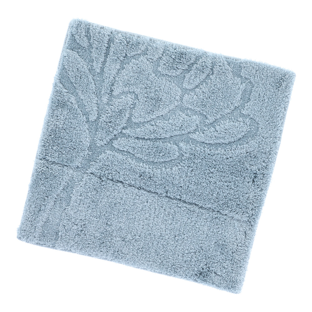 Bidet Vorleger Blossum - Hell Blau, Größe: 50 x 50 cm
