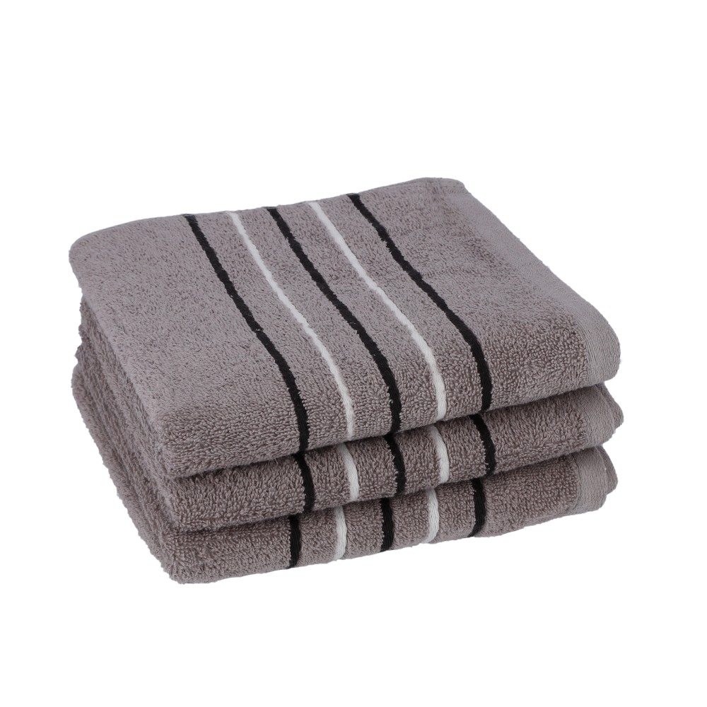 Handtuch Sandra - Sandgrau, Größe: 50 x 90 cm