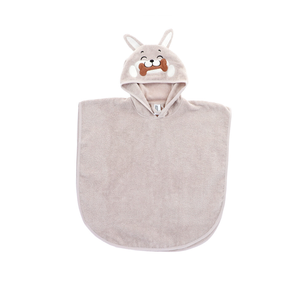 Kinderponcho Hündchen - Sand, Größe: 55 x 110 cm