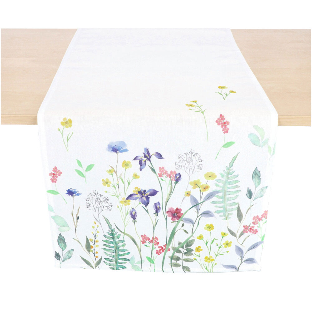 REITER Tischläufer Blütenmeer - Dunkel Lila, Größe: 40 x 140 cm