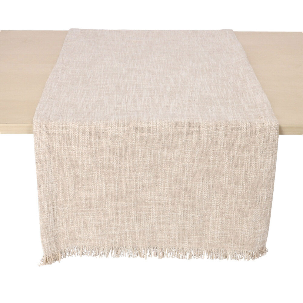 REITER Tischläufer "Fringe" - Natur, Größe: 40 x 140 cm