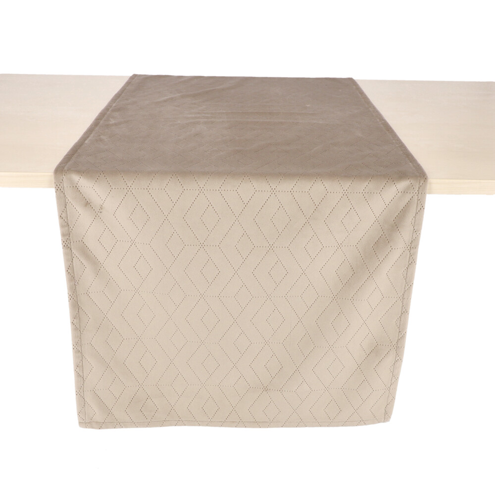REITER Tischläufer Prägesamt - Braun, Größe: 40 x 140 cm