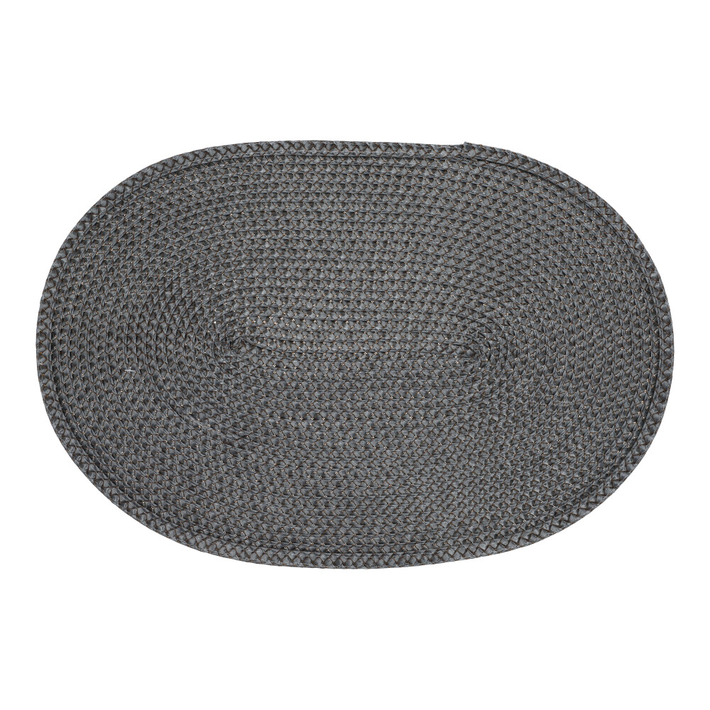 Tischset oval - Grau, Größe: 30 x 45 cm