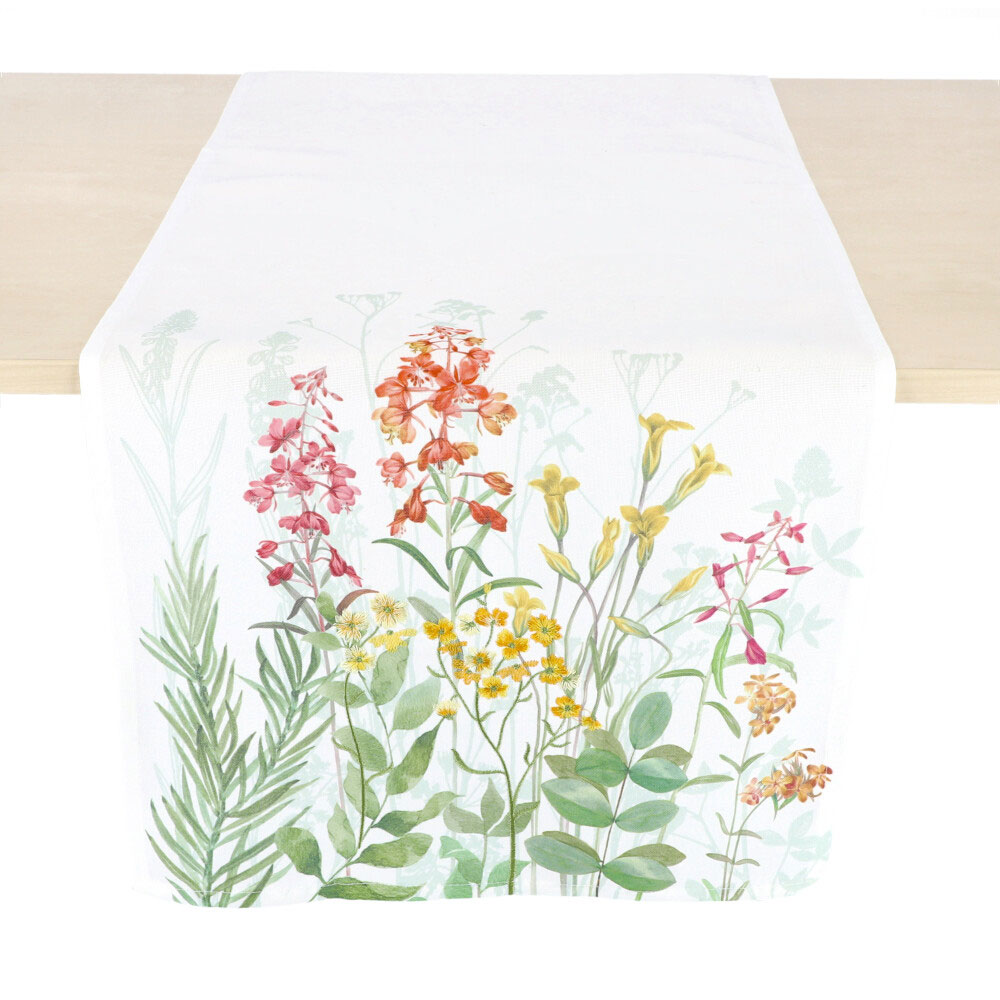 REITER Tischläufer "Fleur" - Dottergelb, Größe: 40 x 140 cm