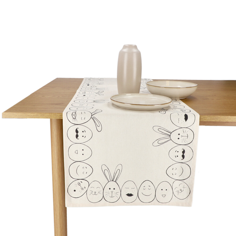 REITER Bio-Tischläufer - Ecrue, Größe: 40 x 140 cm