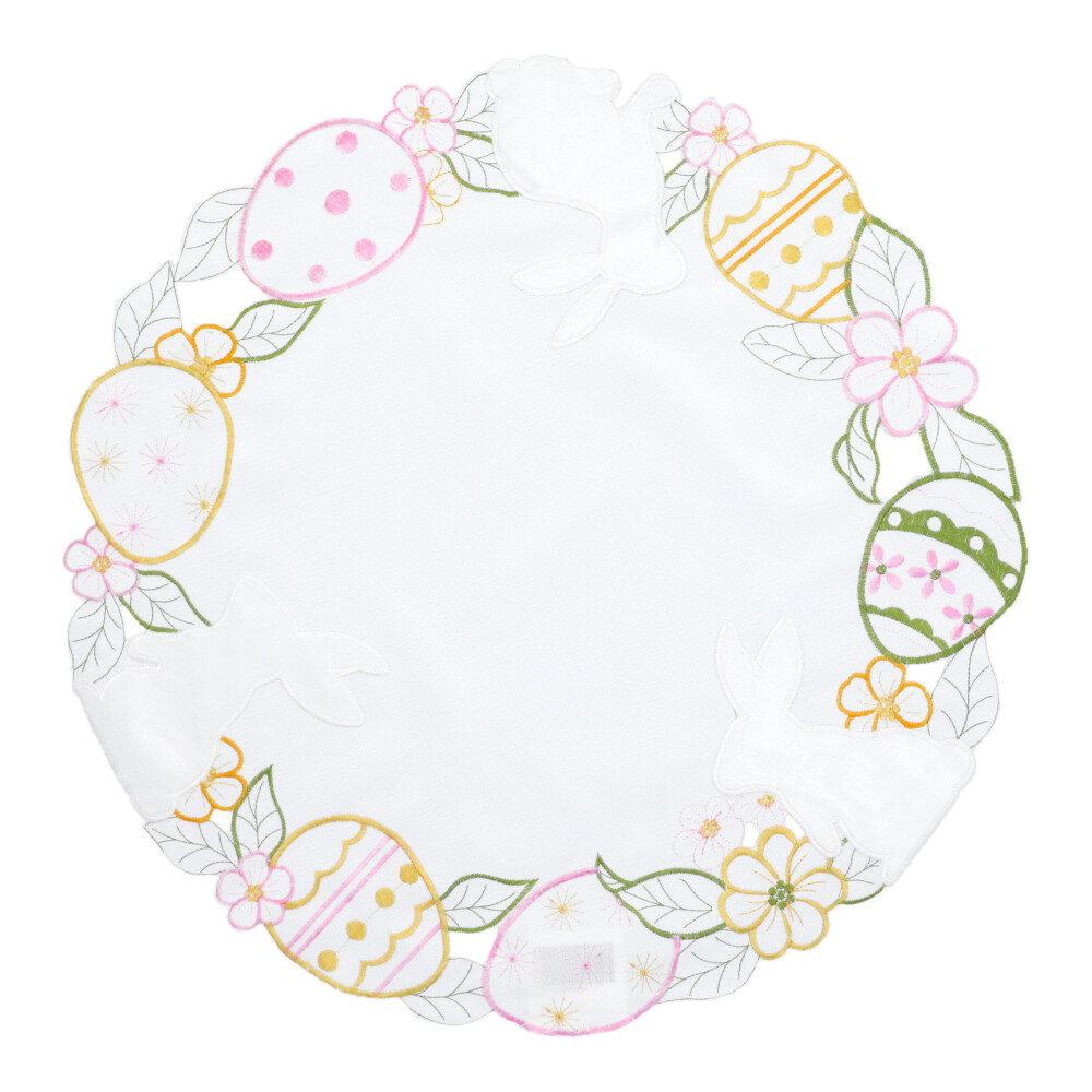 REITER Deckerl "Easter" - Weiß, Rund: 50 x 50 cm