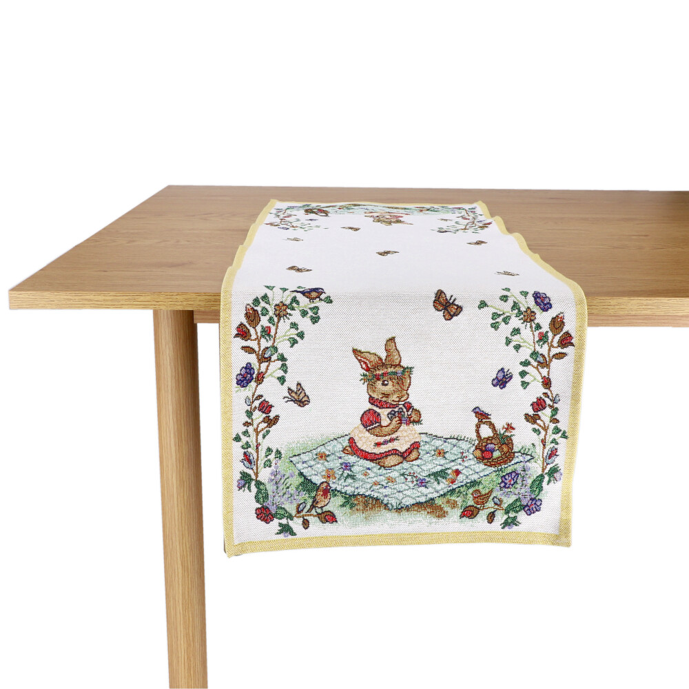 REITER Tischläufer Gobelin - Gelbbeige, Größe: 35 x 90 cm