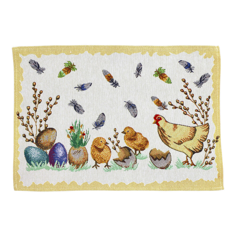 REITER Tischset "Piepmatz" - Perlweiss, Größe: 32 x 48 cm